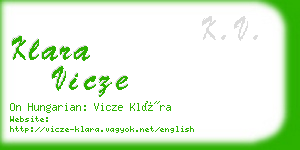 klara vicze business card